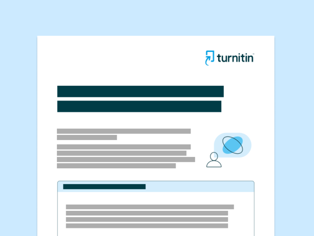 Comparando el porcentaje de similitud y el indicador de escritura con AI de Turnitin